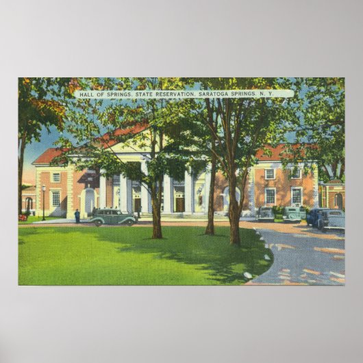 Poster Vue extérieure du Hall des sources (Devant)