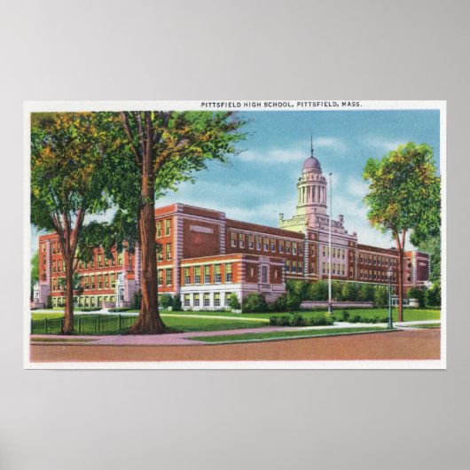 Poster Vue extérieure du lycée (Devant)