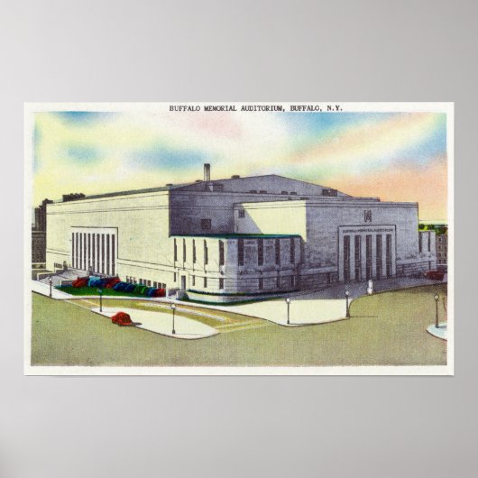 Poster Vue extérieure du monument commémoratif de Buffalo (Devant)