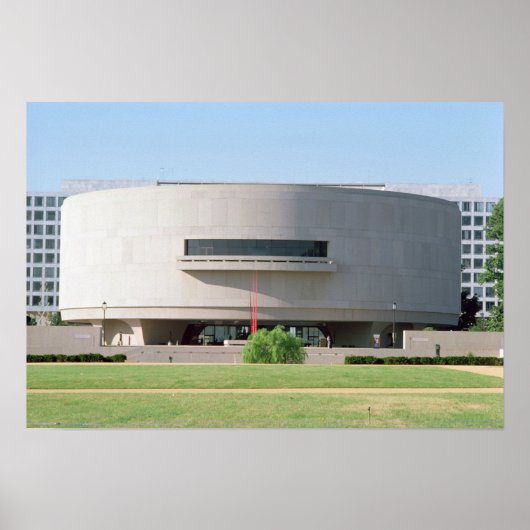 Poster Vue extérieure du musée Hirshhorn, 1974 ) (Devant)