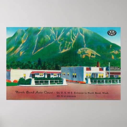 Poster Vue extérieure du North Bend Auto Court (Devant)