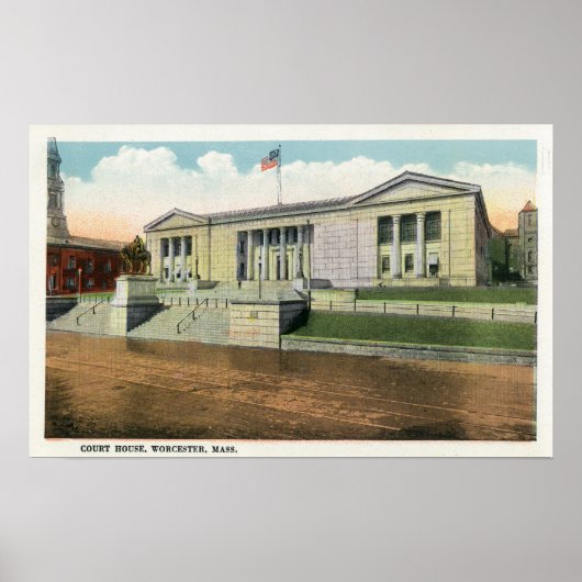 Poster Vue extérieure du palais de justice (Devant)