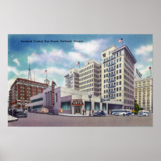 Poster Vue extérieure du Portland Central Bus