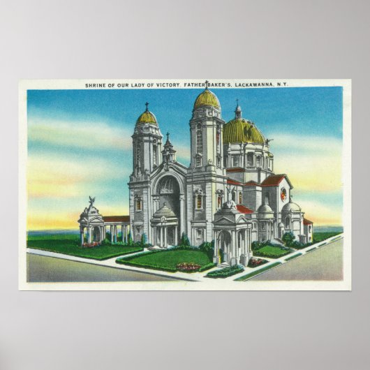 Poster Vue extérieure du Sanctuaire de notre Dame de (Devant)