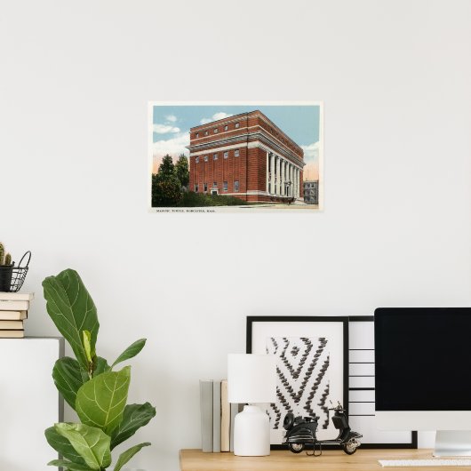 Poster Vue extérieure du temple maçonnique (Bureau à domicile)