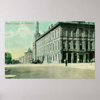 Poster Vue extérieure du temple maçonnique 2