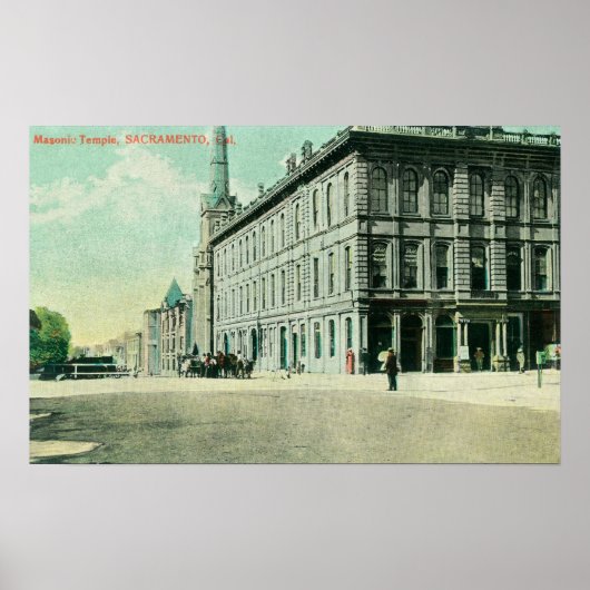 Poster Vue extérieure du temple maçonnique 2 (Devant)