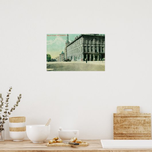 Poster Vue extérieure du temple maçonnique 2 (Cuisine)