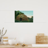 Poster Vue extérieure d'un comté de Tule HutLake, CA (Cuisine)