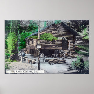 Poster Vue extérieure d'une cabine à billesCazadero, CA