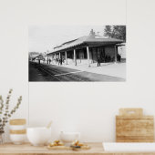 Poster Vue extérieure sur la gare de Colfax (Cuisine)