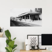 Poster Vue extérieure sur la gare de Colfax (Bureau à domicile)