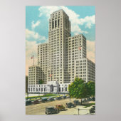 Poster Vue externe du NY State Office Bldg (Devant)