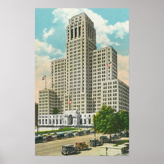 Poster Vue externe du NY State Office Bldg (Devant)