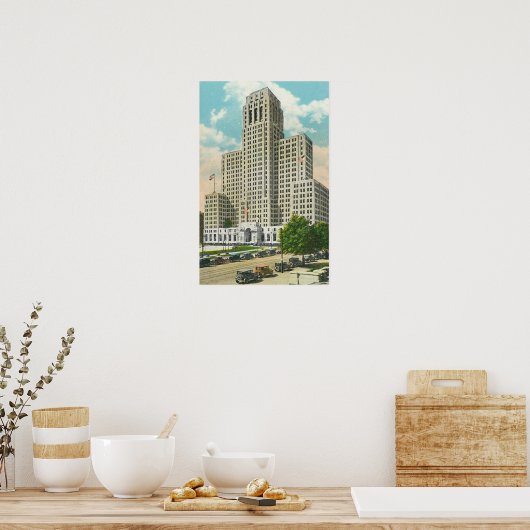 Poster Vue externe du NY State Office Bldg (Cuisine)