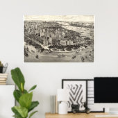 Poster Vue Extraordinaire de New York en 1905 (Bureau à domicile)