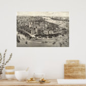Poster Vue Extraordinaire de New York en 1905 (Cuisine)