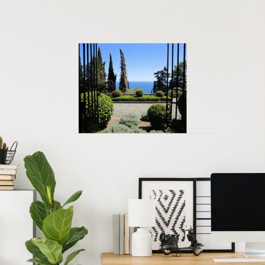 Poster Vue fenêtre (Bureau à domicile)