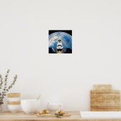 Poster Vue Fish Eye Navette Spatiale Atlantis Orbite Terr (Cuisine)