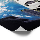Poster Vue Fish Eye Navette Spatiale Atlantis Orbite Terr (Coin)