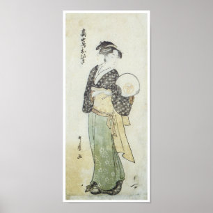 Poster Vue frontale d'Ohisa, Utamaro, 1792