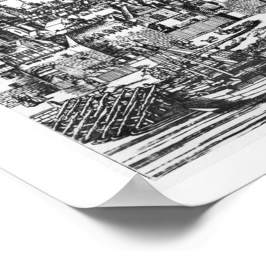 Poster Vue générale de Cologne, 1531 (gravure) (p/p pho (Coin)