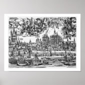 Poster Vue générale de Cologne, 1531 (gravure) (p/p pho (Devant)