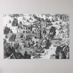 Poster Vue générale de la bataille de Muhlberg