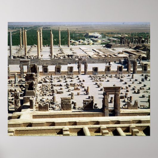 Poster Vue générale du palais, période achéménienne (Devant)