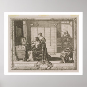 Poster Vue, gravée par l'artiste, c.1630-40 (engravin