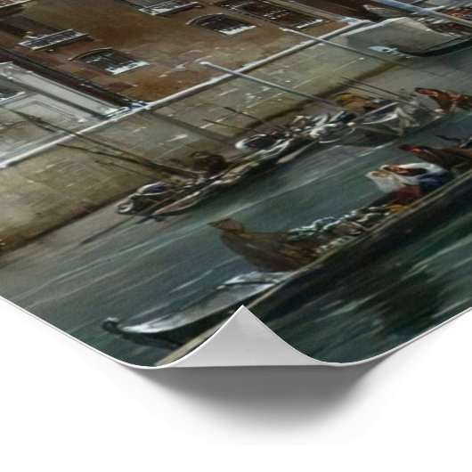 Poster Vue Hiver Sur Le Grand Canal, Venise, (Coin)