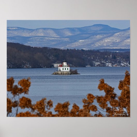 Poster Vue hivernale du phare Esopus Meadows (Devant)