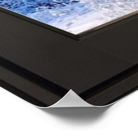 Poster Vue hivernale sur la neige fraîche - fausse illusi (Coin)