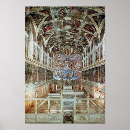 Poster Vue intérieure de la chapelle Sixtine (Devant)