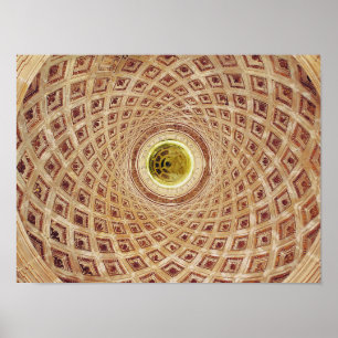 Poster Vue intérieure de la coupole dans la chapelle