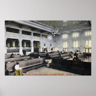 Poster Vue intérieure de la gare Union