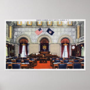 Poster Vue intérieure de la salle du Sénat du Capitole d'