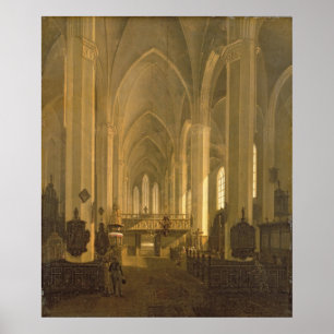 Poster Vue intérieure de l'église Saint-Jean à Hambourg