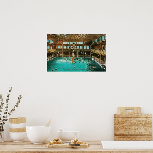 Poster Vue intérieure des bains (Cuisine)