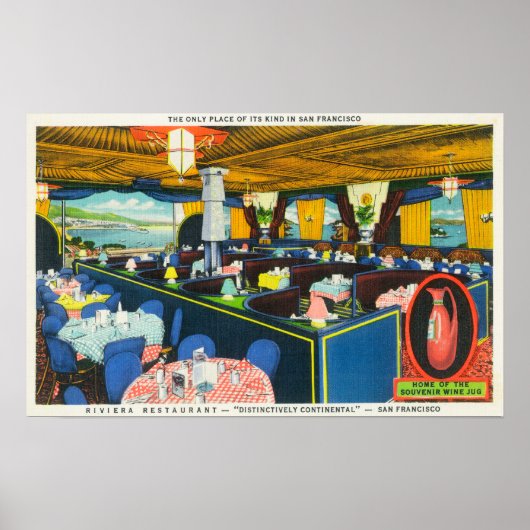 Poster Vue intérieure du restaurant Riviera (Devant)