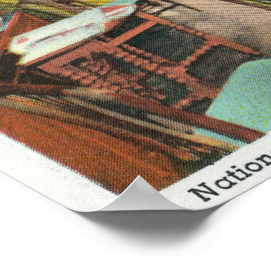 Poster Vue intérieure du salon de FDR (Coin)