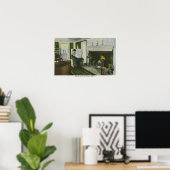 Poster Vue intérieure d'une ferme de la Nouvelle-Angleter (Bureau à domicile)