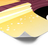 Poster Vue latérale du jeune couple sur la plage (Coin)