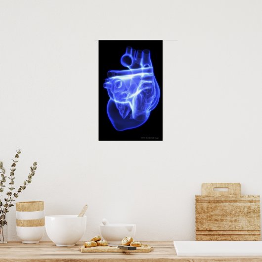 Poster Vue luminescente du coeur humain (Cuisine)