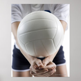 Poster Vue médiane d'une jeune femme en service