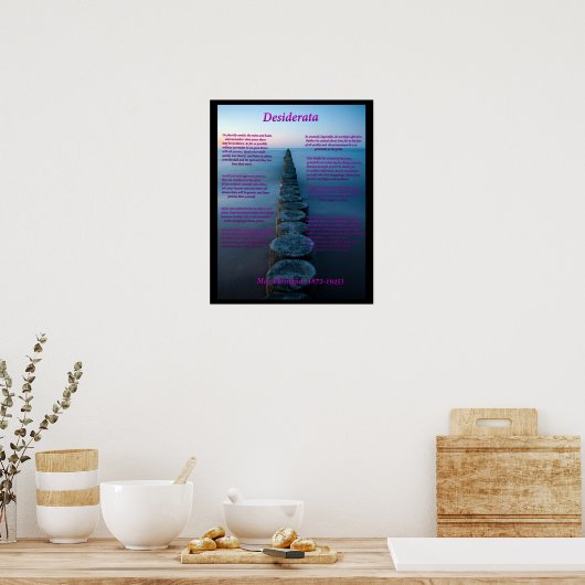 Poster Vue mer (Cuisine)