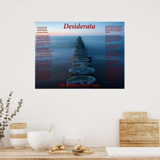 Poster Vue mer (Cuisine)