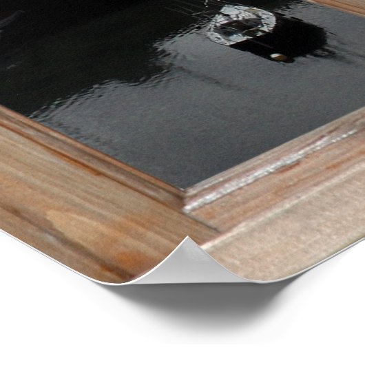 Poster Vue mer d'argent depuis une fenêtre (Coin)