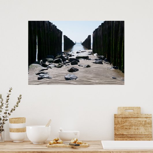 Poster Vue mer - mer (Cuisine)