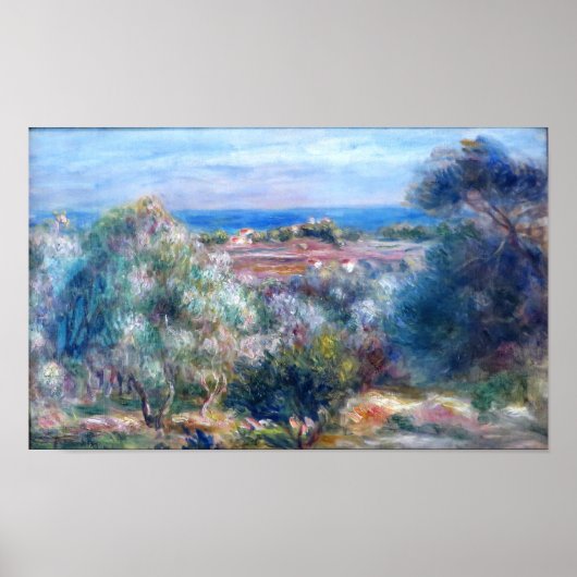 Poster Vue mer par August Renoir (Devant)